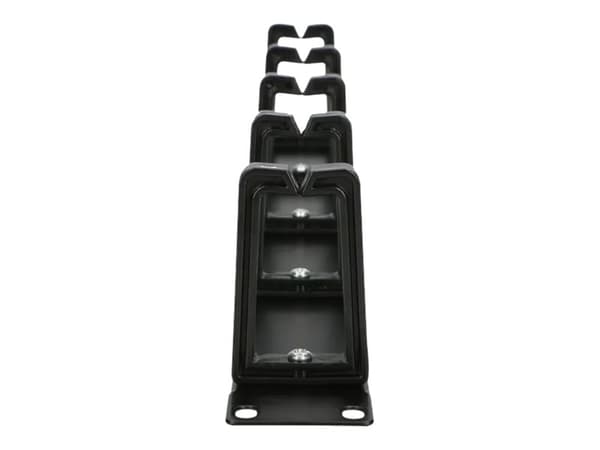 Extralink - Panel för kabelhantering - rackmontering - svart - 1U - 19"
