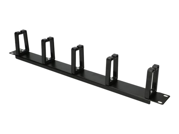 Extralink - Panel för kabelhantering - rackmontering - svart - 1U - 19"