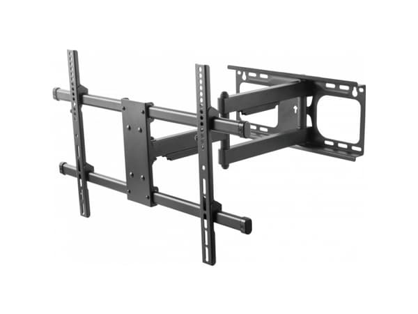 Vision VFM-WA6X4/3 - Monteringssett (veggplate, veggarm) - dobbeltleddelt - for flatpanel - kaldvalset stål - svart - skjermstørrelse: 42"-70"