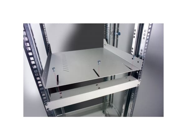 Techly I-CASE TRAY-6, Justerbar hylle, Grå, 80 kg, 1U, IEC 297, ISO 9001, 48,3 cm (19")