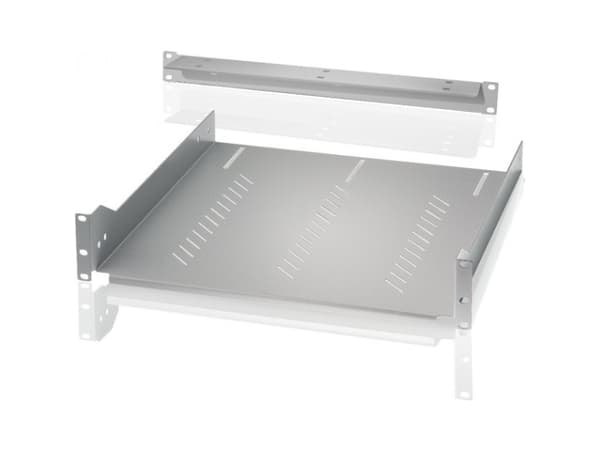 Techly I-CASE TRAY-6, Justerbar hylle, Grå, 80 kg, 1U, IEC 297, ISO 9001, 48,3 cm (19")