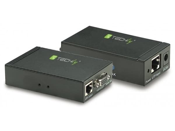 TECHly Amplifier Extender VGA and Audio over Network Cable - Förlängd räckvidd för audio/video - upp till 300 m
