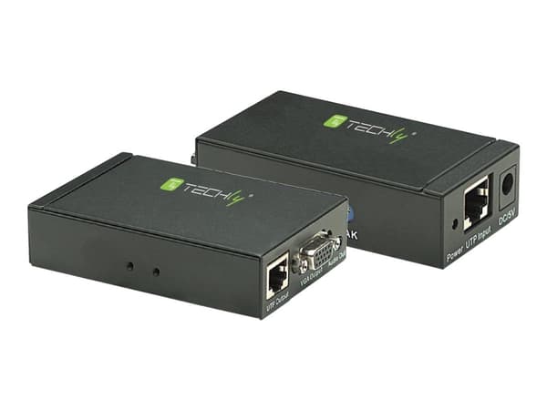 TECHly Amplifier Extender VGA and Audio over Network Cable - Förlängd räckvidd för audio/video - upp till 300 m