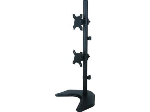 TECHly - Ställ - för 2 LCD-bildskärmar - svart - skärmstorlek: 13"-27" - skrivbord