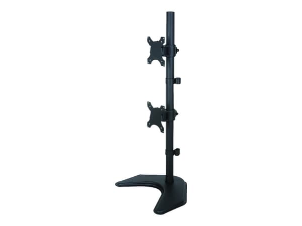 TECHly - Ställ - för 2 LCD-bildskärmar - svart - skärmstorlek: 13"-27" - skrivbord Svart
