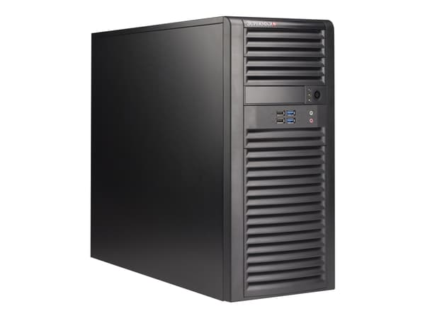Supermicro SC732 D4-668B - Mid tower - utökad ATX 668 Watt - svart - USB/ljud Svart