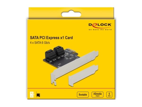 Delock - Kontrollerkort - SATA 6Gb/s - låg profil - PCIe 3.0 x2