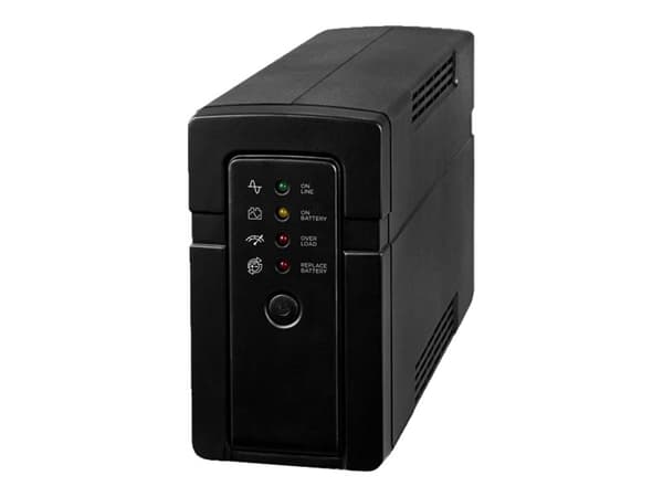 CyberPower RT650EI - UPS - AC 230 V - 400 watt - 650 VA - RS-232, USB - utgangskontakter: 4 - svart Sort