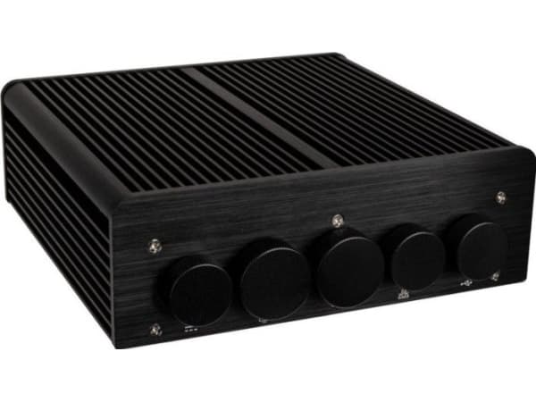 Akasa Pascal PX, Ultra Small Form Factor (USFF), PC, Svart, Aluminium, Harddisk, Kraft indikator, 195,6 mm
