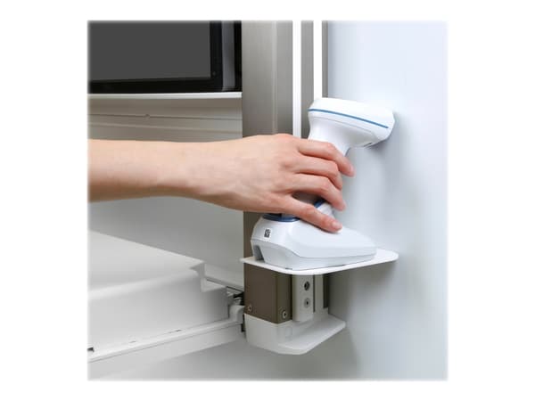 Ergotron CareFit - Monteringskomponent (horisontell konsol) - för streckkodsskanner - medicinsk - snövit - kapsling - för P/N: 61-367-030, 61-367-060