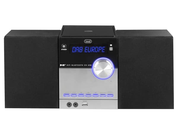 Trevi 0H10D800, Hjemmelydanlegg (mini), Sort, Sølv, 1 plattformer, Topp, DAB, DAB+, FM, PLL, LCD