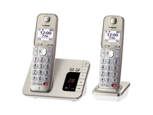 Panasonic KX-TGE262 - Trådlös telefon + 1 extra handuppsättning