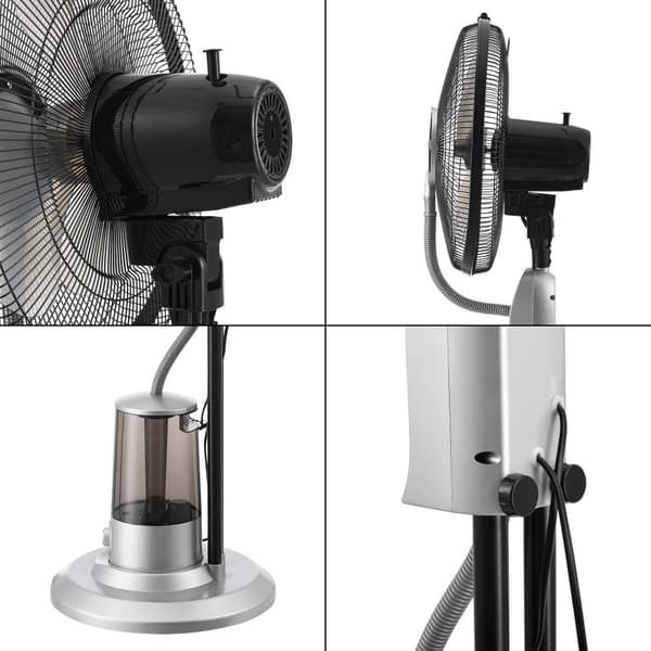 Dimfläkt 125x40x40cm 3 fläkthastigheter fuktfunktion med timer oscillerande funktion vit [in.tec]