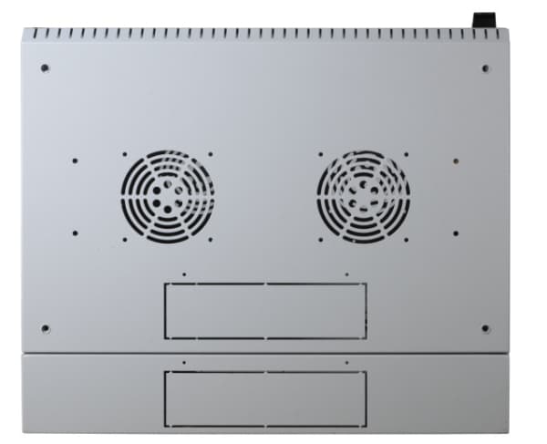 EFB Elektronik 691612VGR.50, Veggmonterbar hylle, 12U, 40 kg, Nøkkellås, Grå
