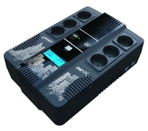 INFOSEC Zen-X - UPS - AC 220/230/240 V - 800 VA - enkeltfase - USB - utgangskontakter: 6