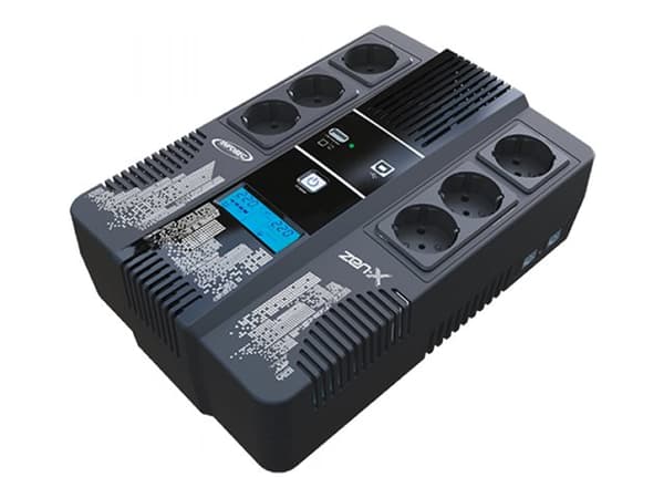 INFOSEC Zen-X - UPS - AC 220/230/240 V - 800 VA - enkeltfase - USB - utgangskontakter: 6
