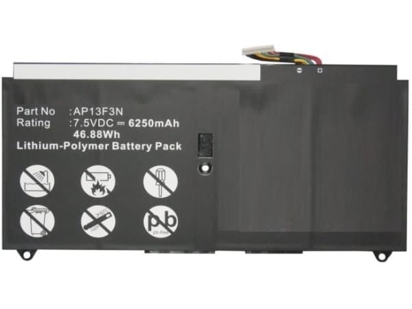 CoreParts - Batteri til bærbar PC - litiumpolymer - 6250 mAh - 46.9 Wh - svart - for Acer Aspire S7-392-54208G12tws