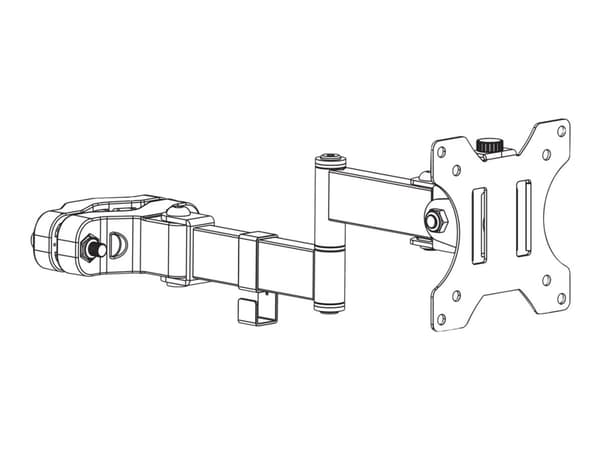 DELTACO Office ARM-0304 - Monteringssett (leddarm, stangklemme) - Free-Tilting - for LCD-skjerm - hvit - skjermstørrelse: 17"-32" - rør