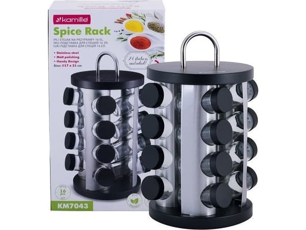 Kamille Rotary 16-osainen teräsmaustehylly Kamille Kamille