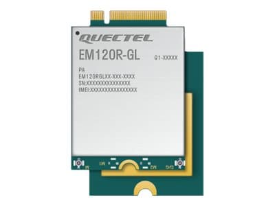 Quectel EM120R-GL - Trådløs mobilmodeemi - 4G LTE Advanced - M.2-kortti - 600 Mbps - (WWAN-valmius): ThinkPad L14 Gen 2 20X1, 20X2, 20X5, 20X6; L15 G