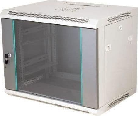 ALANTEC - Skåp - väggmontering - grå - 12U - 19"