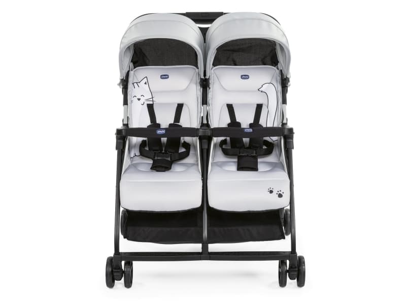 Chicco Ohlala Twin Syskonvagn sida-vid-sida 2 sittplatser Silver