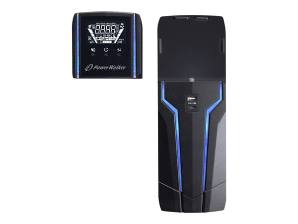 PowerWalker VI 1500 GXB IEC - UPS - Växelström 162 - 290 V - 900 Watt - 1500 VA - 9 Ah - USB - utgångskontakter: 8
