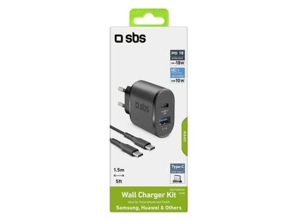 SBS TEKITTRPDCCK, Universell, Innendørs, 100-250 V, 50/60 Hz, 18 W, 5/9 V