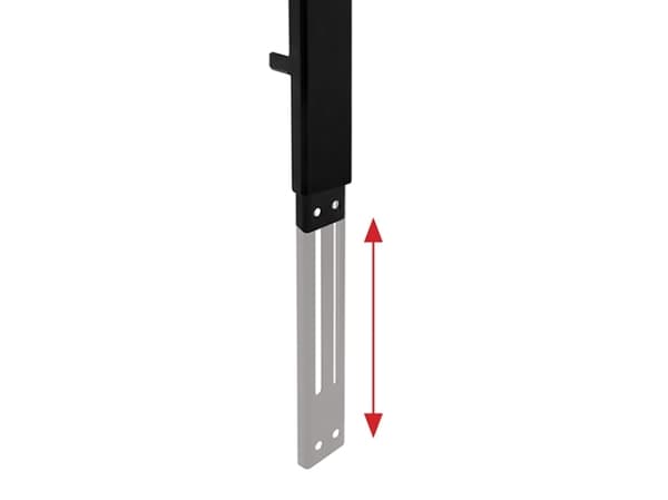 B-Tech BT8390-SA, Litteän näytön kiinnitysvarsi, Musta, 4 kg, 458 - 854 mm, 61 mm, 1 kpl