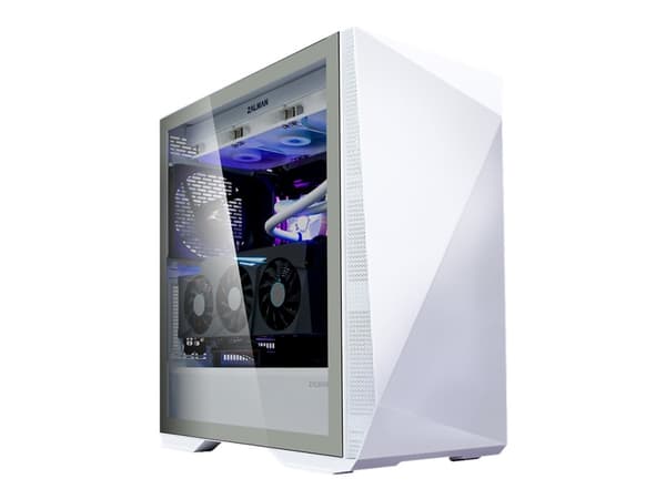 Zalman Z9 Iceberg - Mid tower - utökad ATX - genomskinlig sidopanel (härdat glas) - vit - USB/ljud Vit