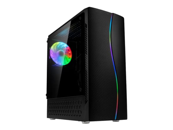 Kolink Inspire K5 ARGB - Mid tower - ATX - sidepanel med vindu (herdet glass) - ingen strømforsyning (ATX) - svart - USB/lyd