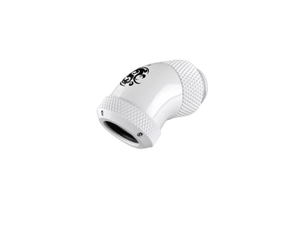 Bitspower BP-DWE45RML, Messing, Nickel, Hvit, 1/4", 45°, Væske
