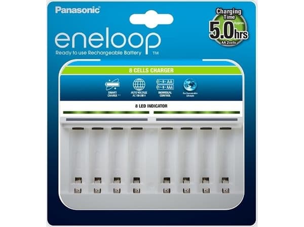 Panasonic eneloop BQ-CC63E - Batterilader - 8 x batterier lader - 1.5 A