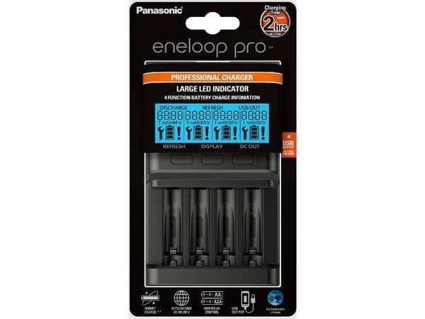 Panasonic eneloop BQ-CC65E - Batterilader - 4 x batterier lader - 1 A (USB)