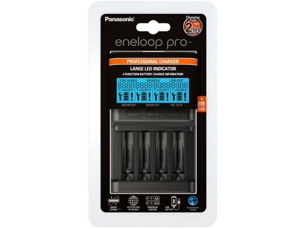Panasonic eneloop BQ-CC65E - Batterilader - 4 x batterier lader - 1 A (USB)