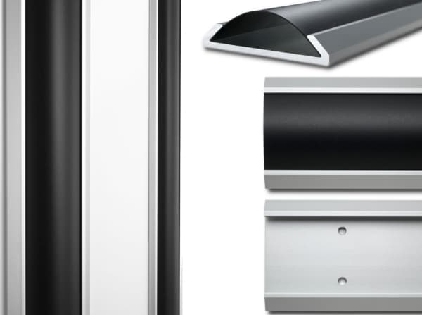 Vivotel 14016 kabelskinne 80 mm - 1 m (BLANK SORT)