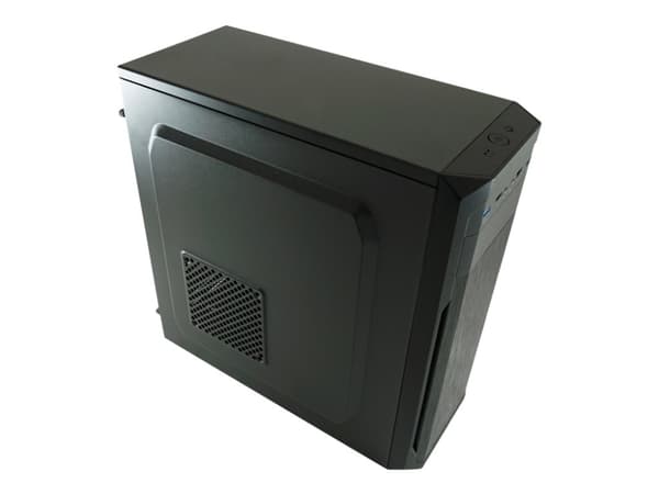 LC Power Classic 7039B - Mid tower - ATX - ingen strömförsörjning - svart, borstad aluminiumsvart - USB/ljud