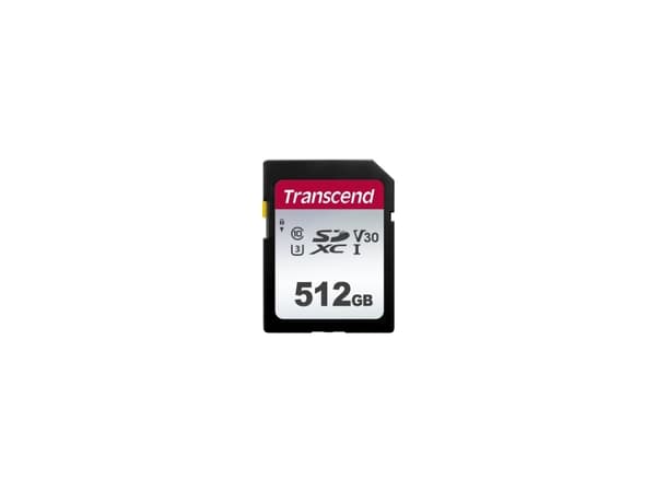 Transcend 300S - Flashminnekort - 512 GB - Video Class V30 / UHS-I U3 / Class10 - SDXC UHS-I