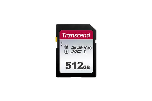 Transcend 300S - Flashminnekort - 512 GB - Video Class V30 / UHS-I U3 / Class10 - SDXC UHS-I