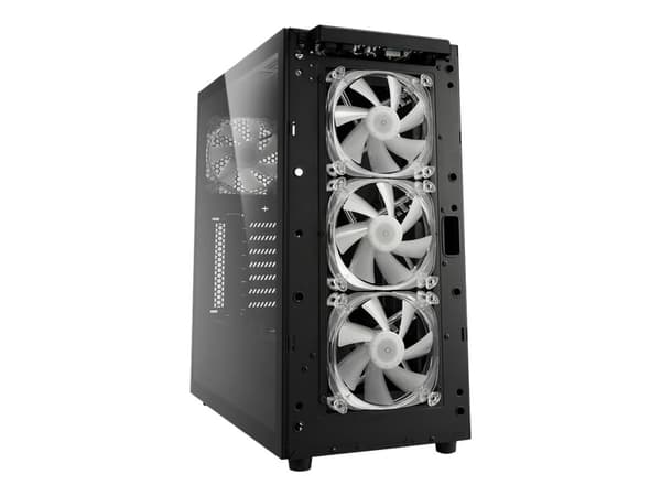 Sharkoon TG6M RGB - Tower - ATX - genomskinlig sidopanel (härdat glas) - ingen strömförsörjning - USB/ljud