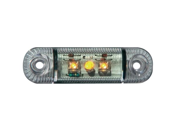 SecoRüt Omrids-markeringslygte Positionslys i siden 12 V, 24 V Orange Klar glas