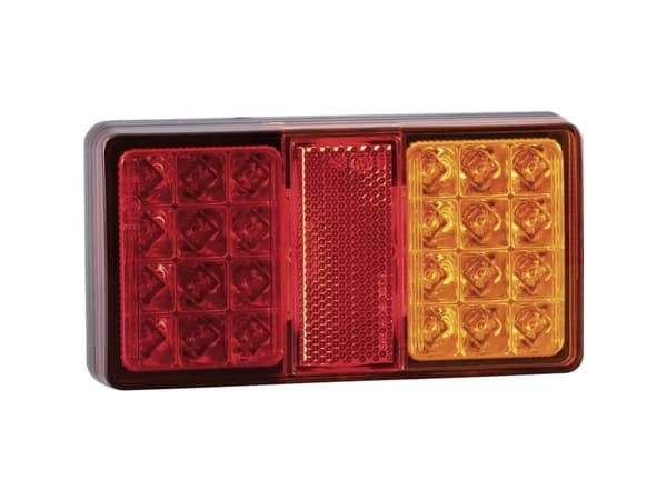 SecoRüt Trailer bakljus Bromsbelysning, Reflektor, Blinkers, Bakljus benremmar, höger 12 V, 24 V Klarglas