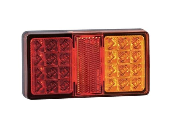 SecoRüt Trailer bakljus Bromsbelysning, Reflektor, Blinkers, Bakljus benremmar, höger 12 V, 24 V Klarglas