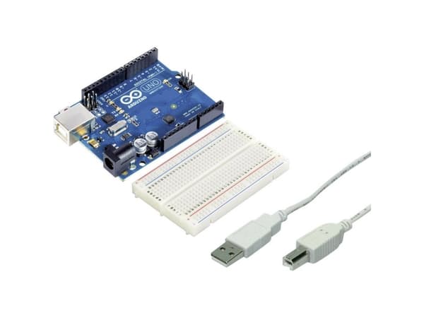 Arduino Set UNO-kort + USB 2.0-tilkoblingskabel + breadboard (65139)