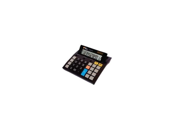 Twen J 1200 Bordlommeregner Sort Display (indstil): 12 solcelle-drift, Batteridrevet (L x B x H) 144 x 141 x 25 mm