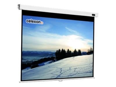 Celexon Professional manual - Projeksjonsskjerm - takmonterbar, veggmonterbar - 64" (163 cm) - 1:1 - hvit Sort, Hvit