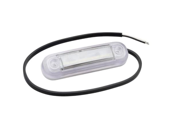 Fristom Markeringsljus Öppna kabeländar Positionsljus framsida 12 V, 24 V Vit Transparent