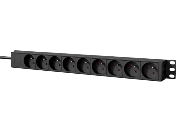 Caymon CAYMON PSR119FS/B 19 "power distribution unit - 9 x French sockets + rear switch Black version