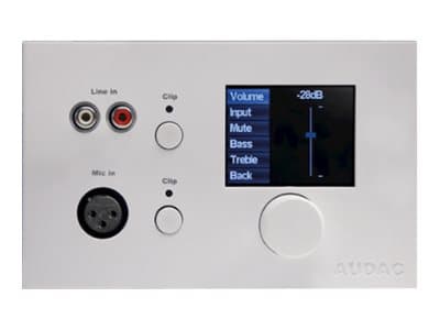 AUDAC MWX65, Käännettävä äänenvoimakkuuden säätö, Seinään asennettava, Valkoinen, Akryylinitriilibutadieenistyreeni (ABS), 153 mm, 45 mm