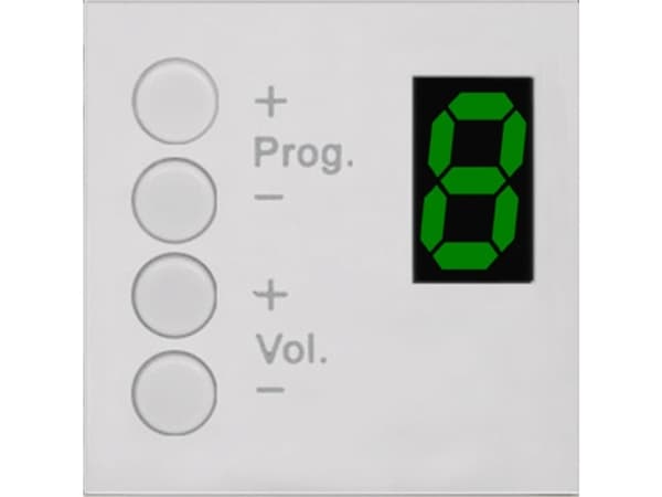 Audac - Knappsats - display - LCD - kabel - vit, RAL 9010